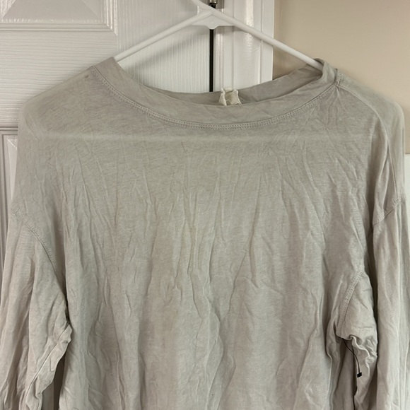 White Crow Long Sleeves Top with Tie Sleeves - Picture 2 of 7